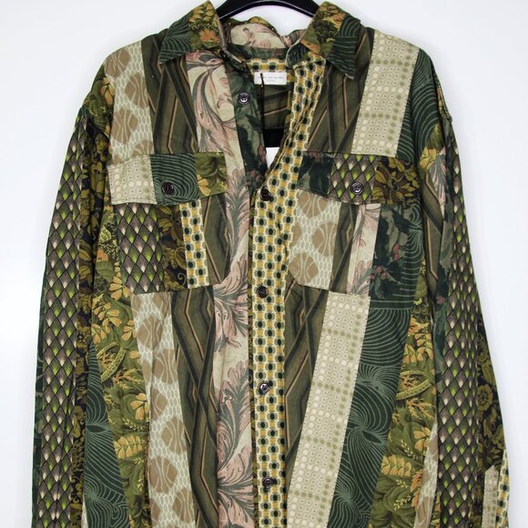 SS18 DRIES VAN NOTEN CAYCE PATCHWORK PRINT SHIRT JACKET M - Picture 2 of 16